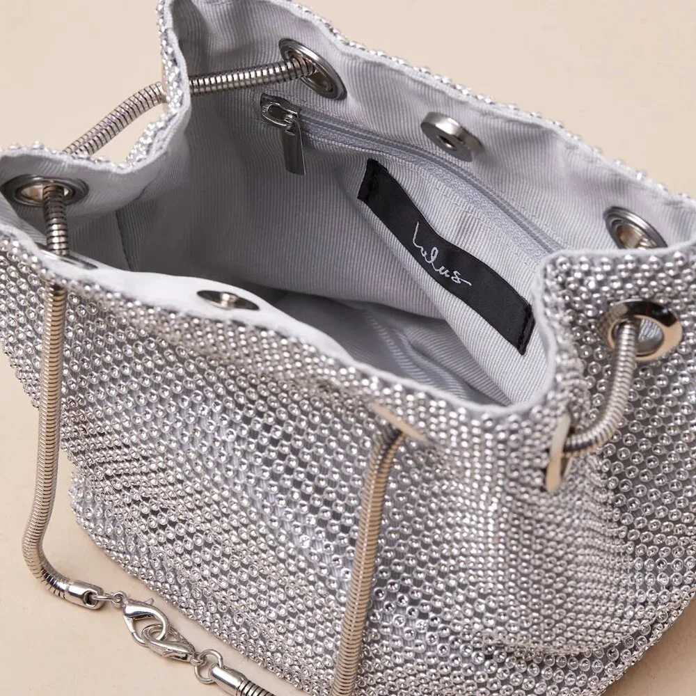 Idonia Silver Rhinestone Clutch/NWT